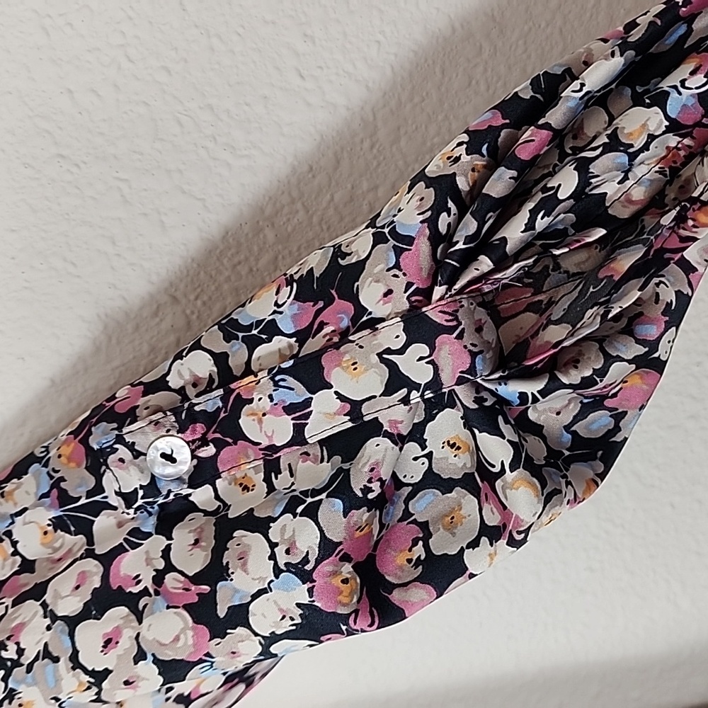 Daniel Rainn Ferraro Split Neck Blouse Womens M - image 4